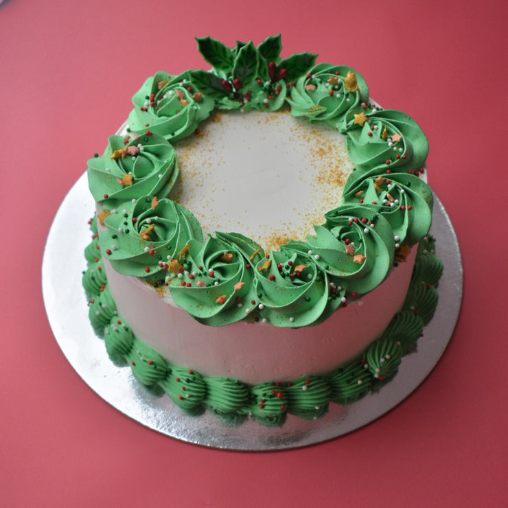 Christmas Wreath Gelato Cake (PRE ORDER 1ST DECEMBER - 24TH DECEMBER)